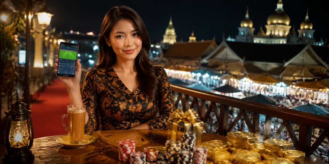 Pemain menggunakan bonus selamat datang mahkota88 melalui telefon pintar di Kota Bharu